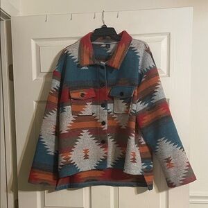 Shien XL Patterned Women's Jacket - Multicolor